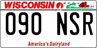 WI license plate 090NSR
