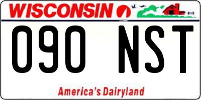 WI license plate 090NST