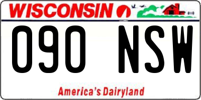 WI license plate 090NSW