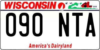 WI license plate 090NTA