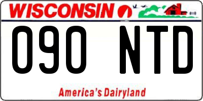 WI license plate 090NTD