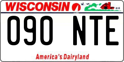 WI license plate 090NTE