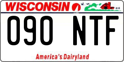 WI license plate 090NTF