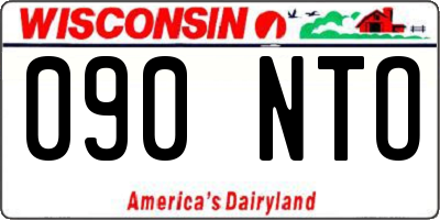 WI license plate 090NTO