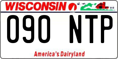 WI license plate 090NTP