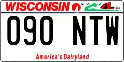 WI license plate 090NTW