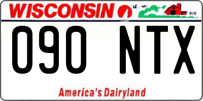 WI license plate 090NTX