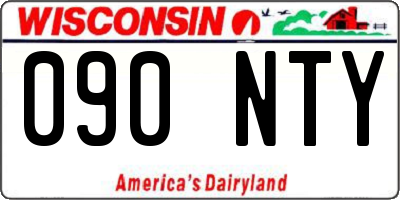 WI license plate 090NTY