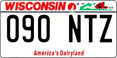 WI license plate 090NTZ