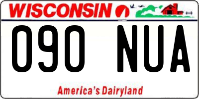 WI license plate 090NUA