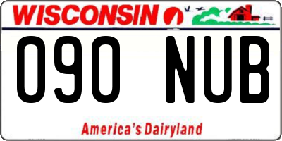 WI license plate 090NUB