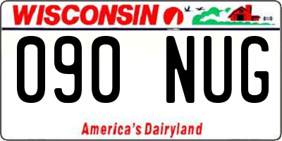 WI license plate 090NUG