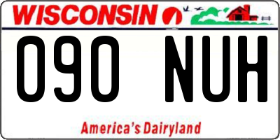 WI license plate 090NUH