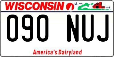 WI license plate 090NUJ