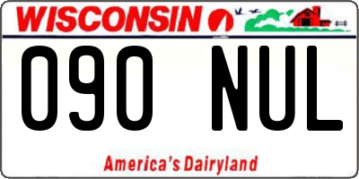 WI license plate 090NUL