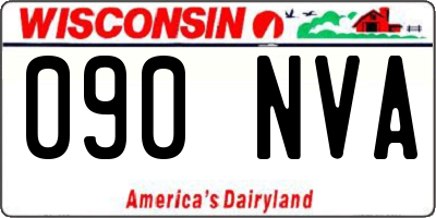 WI license plate 090NVA