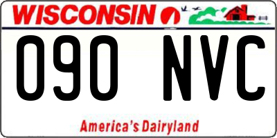 WI license plate 090NVC