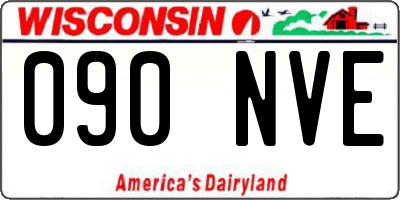 WI license plate 090NVE