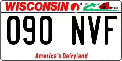 WI license plate 090NVF