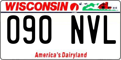 WI license plate 090NVL