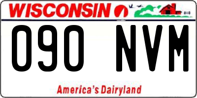 WI license plate 090NVM