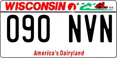 WI license plate 090NVN