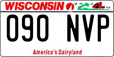 WI license plate 090NVP
