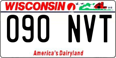 WI license plate 090NVT