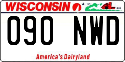 WI license plate 090NWD