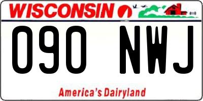 WI license plate 090NWJ