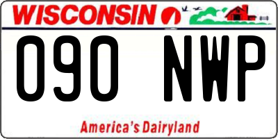 WI license plate 090NWP