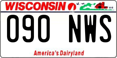 WI license plate 090NWS