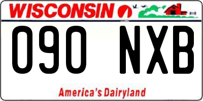 WI license plate 090NXB
