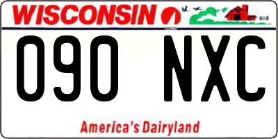 WI license plate 090NXC