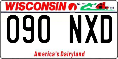 WI license plate 090NXD