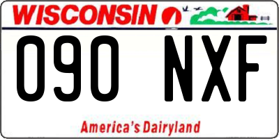 WI license plate 090NXF