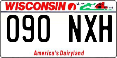 WI license plate 090NXH