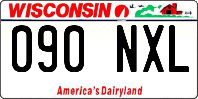 WI license plate 090NXL