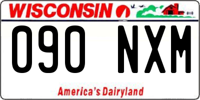WI license plate 090NXM