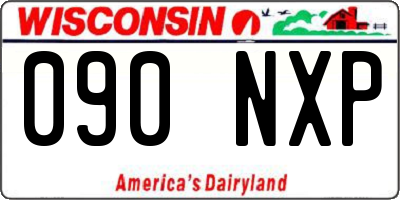 WI license plate 090NXP