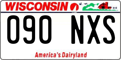 WI license plate 090NXS