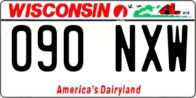 WI license plate 090NXW