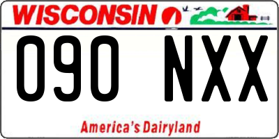 WI license plate 090NXX