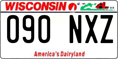 WI license plate 090NXZ