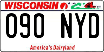 WI license plate 090NYD