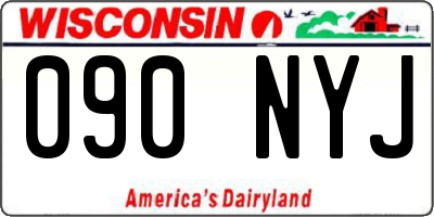 WI license plate 090NYJ