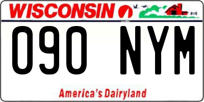 WI license plate 090NYM