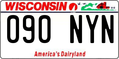 WI license plate 090NYN
