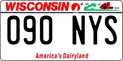 WI license plate 090NYS