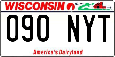 WI license plate 090NYT